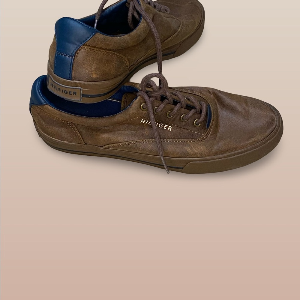 Tommy Hilfiger Phelip  Sneaker Shoe Brown Mens Size 7.5‎ Lace Up - Picture 4 of 6